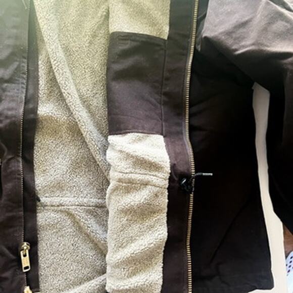 Branded Y2K Sandstone Jackson Coat Brown Sherpa Lined Carhartt Mens 4XL Tall EUC - Picture 6 of 13